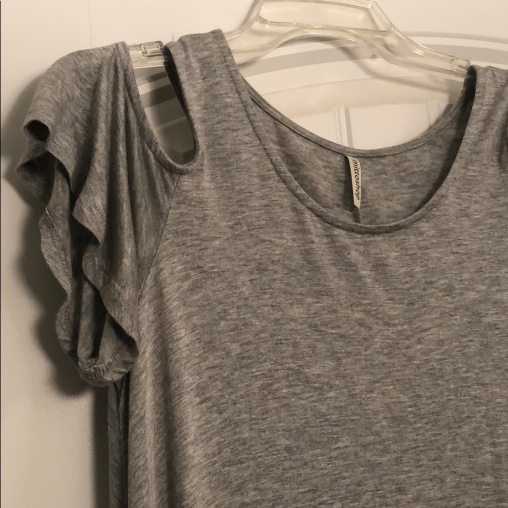 Cold shoulder swing dress